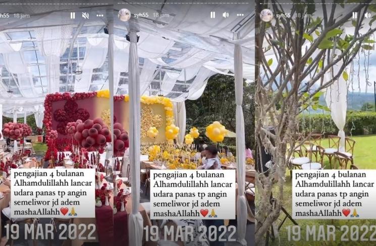 Momen Tasyakuran 4 Bulan Kehamilan Aisyahrani (Instagram/@syh55)