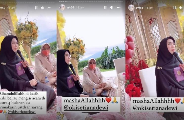 Momen Tasyakuran 4 Bulan Kehamilan Aisyahrani (Instagram/@syh55)