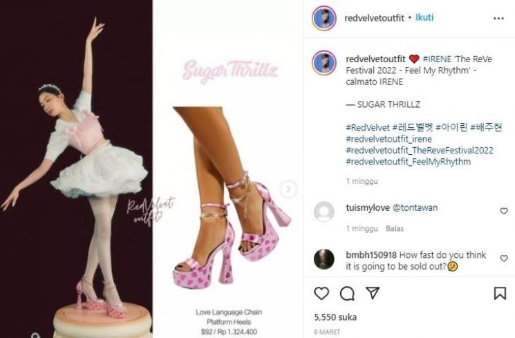 Harga Fashion Item Red Velvet di Feel My Rhythm (instagram/@redvelvetoutfit)