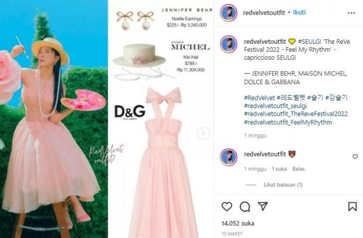 Harga Fashion Item Red Velvet di Feel My Rhythm (instagram/@redvelvetoutfit)