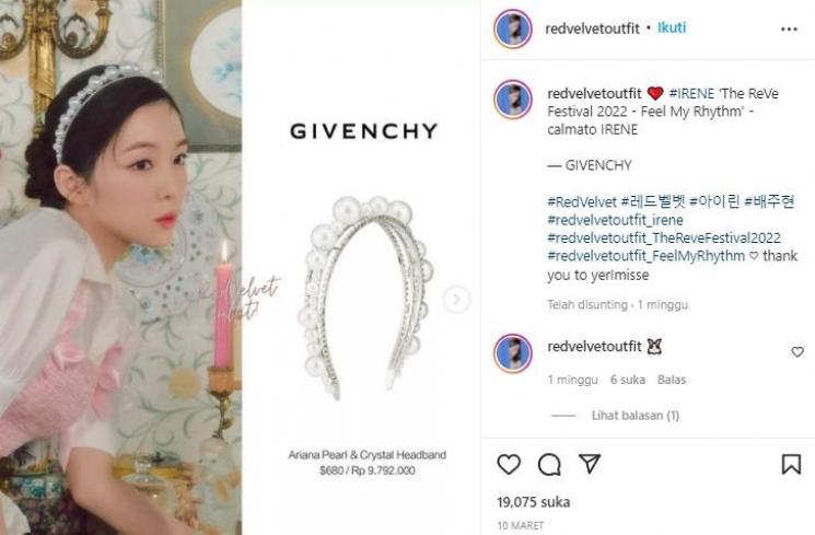 Harga Fashion Item Red Velvet di Feel My Rhythm (instagram/@redvelvetoutfit)