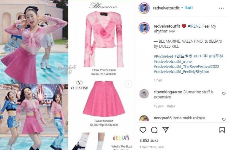 Harga Fashion Item Red Velvet di Feel My Rhythm (instagram/@redvelvetoutfit)