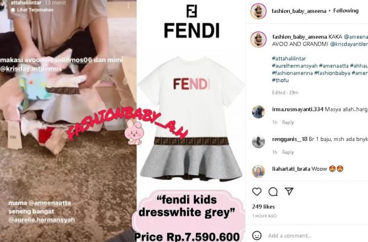Atta Halilintar unboxing kado dari Raul Lemos untuk Ameena (instagram)