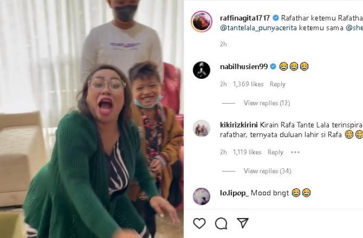 Tante Lala dan keluarga Raffi Ahmad (instagram/@raffinagita1717)