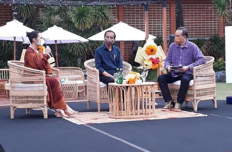 Raisa bertemu Presiden Jokowi (Matamata.com/Evi Ariska)
