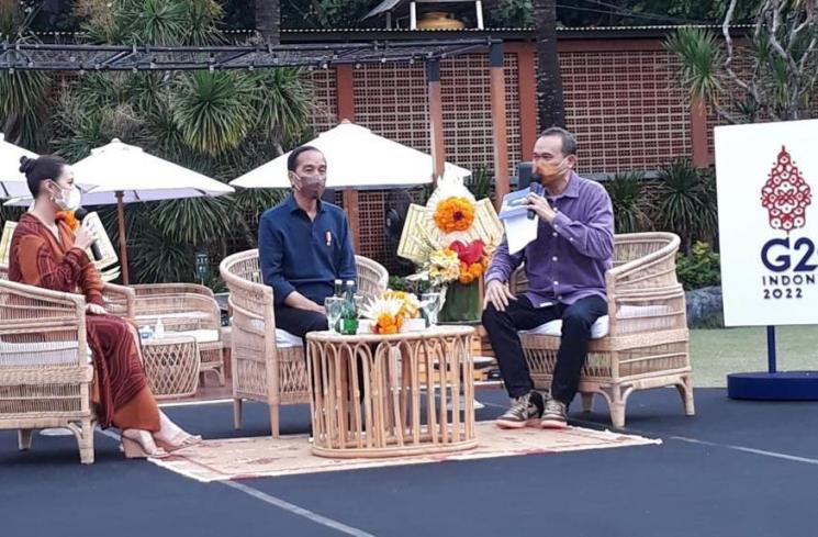 Raisa bertemu Presiden Jokowi (Matamata.com/Evi Ariska)