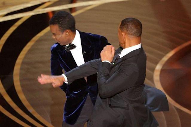 Will Smith tonjok Chris Rock di Piala Oscar 2022. (Instagram)