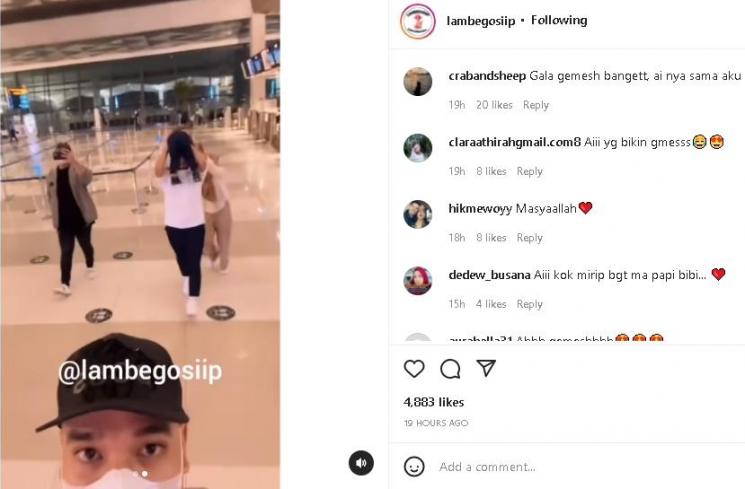 Gala menjemput Thariq dan Fuji (instagram.com/@lambegosiip)