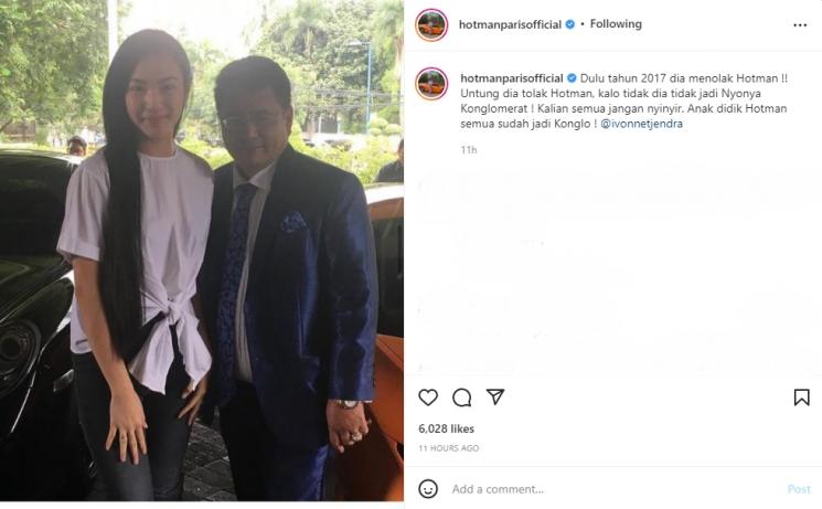 Hotman Paris ngaku pernah ditolak cewek 5 tahun lalu. (Instagram/hotmanparisofficial)