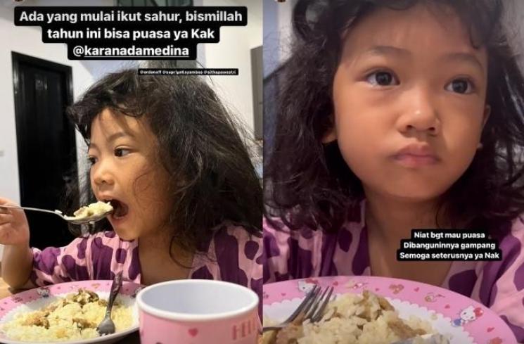 Momen sahur pertama para artis (Instagram/@tantrisyalindri)