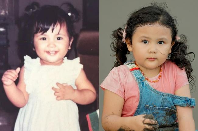 Potret Masa Kecil Artis yang Wajahnya Mirip Anaknya. (Instagram/mrssharena)