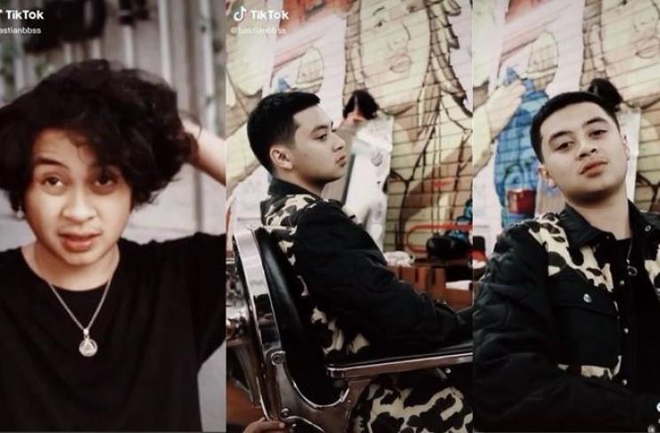 Bastian Steel ganti gaya rambut. (TikTok/@bastianbbss)