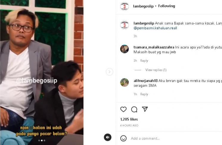 Aksi Rizwan Fadilah jadi host (isntagram/lambegosiip)