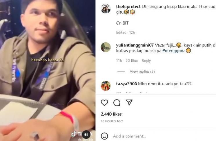 Kelakuan Fuji saat makan di restoran 'melayang' (instagram/@thofuprotect)
