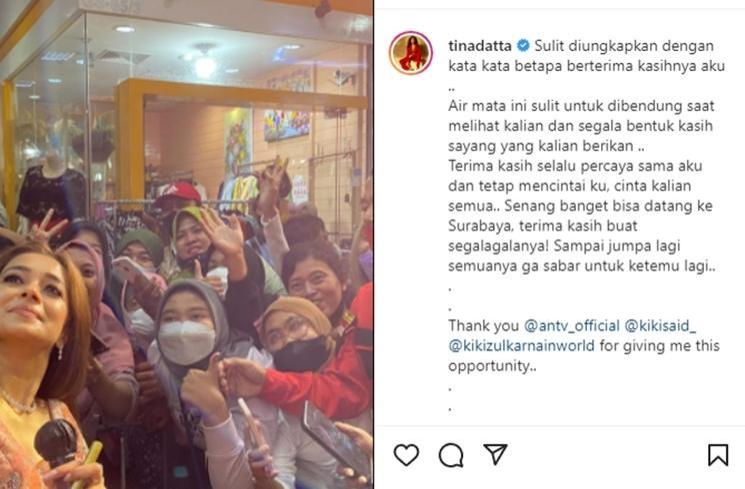 Momen Tina Datta di Indonesia (instagram/@tinadatta)