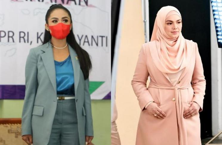 Adu Gaya Krisdayanti dan Siti Nurhaliza di Usia Kepala Empat. (Instagram/@krisdayantilemos/@ctdk)