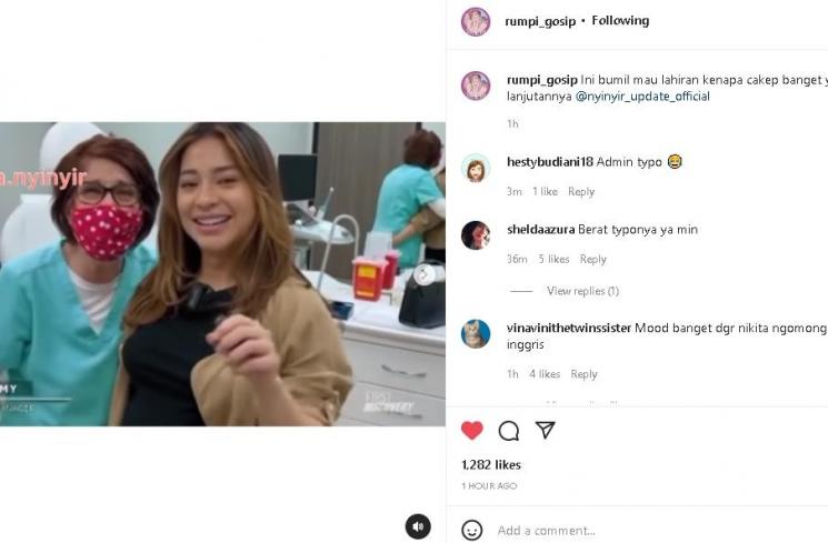 Nikita Willy dan tenaga medis di Amerika yang akan bantu persalinannya (instagram.com/@rumpi_gosip)