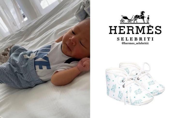 Koleksi sepatu branded Rayyanza (Instagram/@hermes_selebriti)