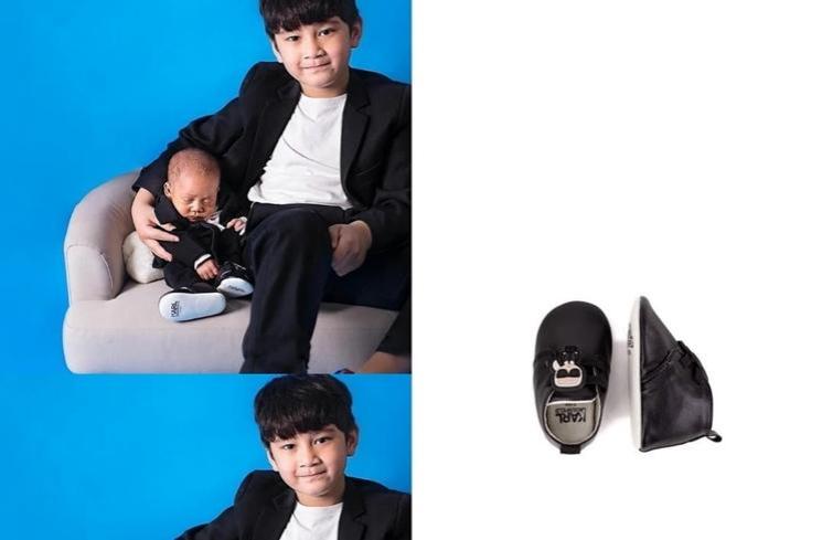 Koleksi sepatu branded Rayyanza (Instagram/@fashion_nagitaslavina)