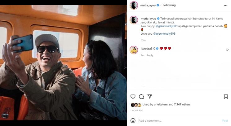 Mutia Ayu didatangi Glenn Fredly lewat mimpi. (Instagram/mutia_ayuu)
