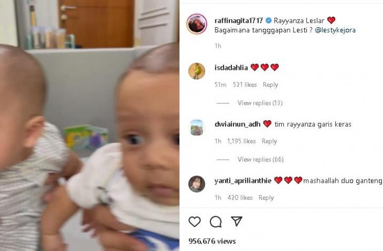 Rayyanza dan Leslar (instagram/@raffinagita1717)