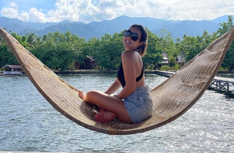Potret Gisella Anastasia di Laut Parigi Moutong (instagram/@gisel_la)
