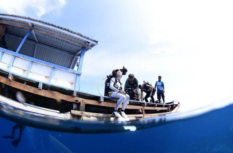 Potret Gisella Anastasia di Laut Parigi Moutong (instagram/@gisel_la)