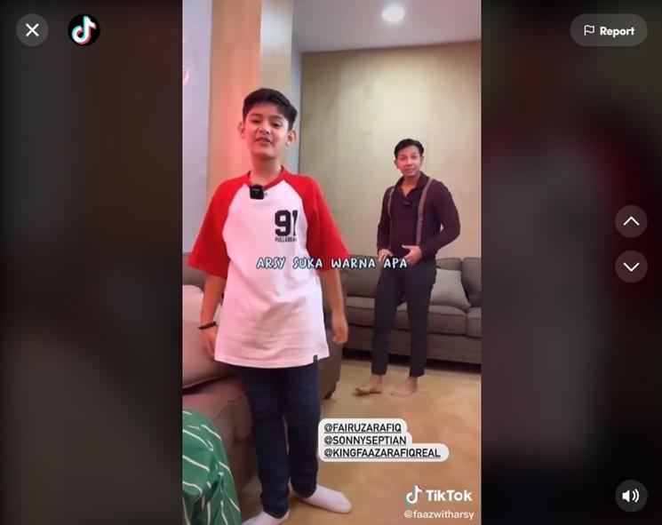 King Faaz malu-malu tanya kesukaan Arsy Hermansyah ke Ashanty. (TikTok/@faazwitharsy)