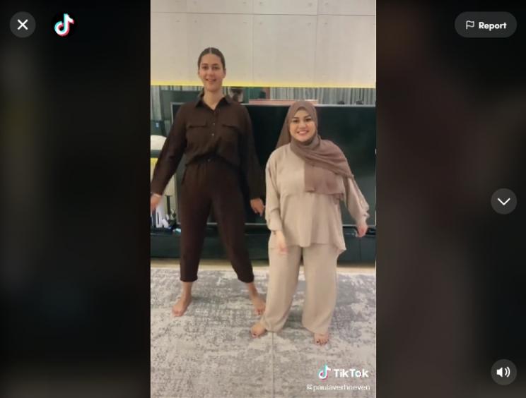 Paula Verhoeven dan Aurel Hermansyah. (TikTok)