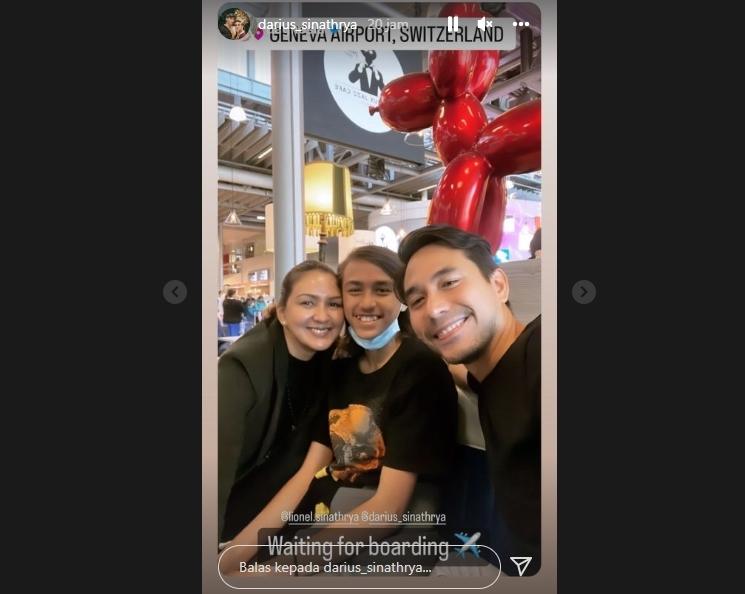 Potret Darius Sinathrya dan Donna Agnesia Jenguk Anak Sulung di Prancis (Instagram/darius_sinathrya)