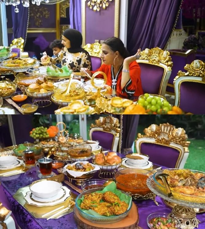 Menu buka puasa ibu Tasya Farasya. (YouTube/Tasyi Athasyia)