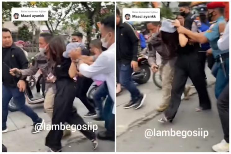Fuji dikerubungi fans fanatik (Instagram/@lambegosiip)
