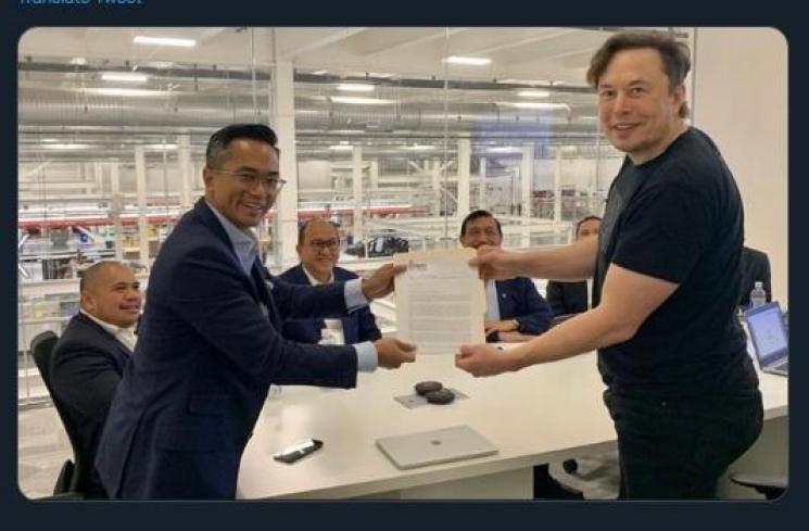 Elon Musk terima delegasi Indonesia (twitter.com/@labanux)