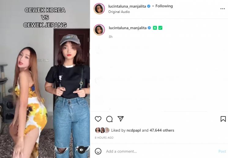 Fuji dan Lucinta Luna. (instagram/lucintaluna_manjalita)