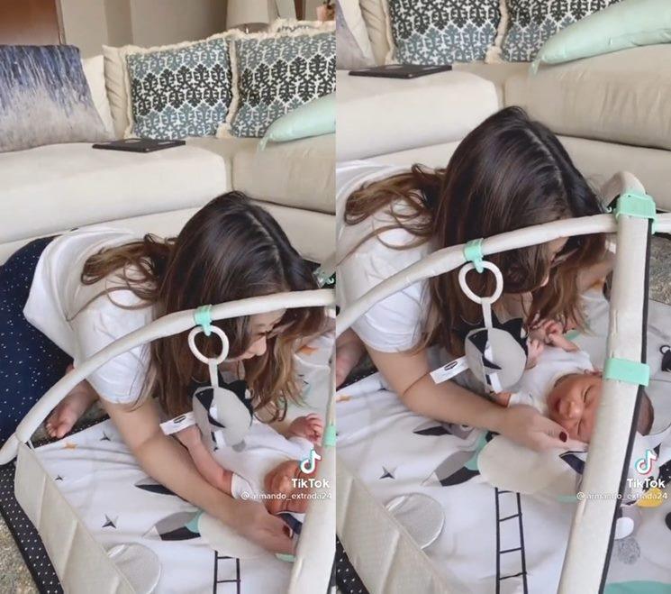 Potret Nikita Willy Momong Baby Izz (tiktok/@armando_extrada24)