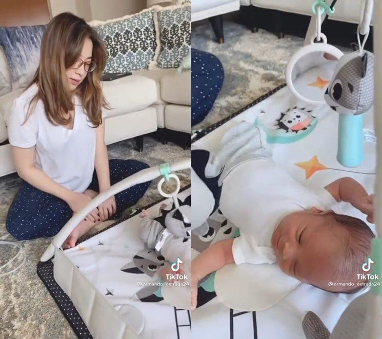 Potret Nikita Willy Momong Baby Izz (tiktok/@armando_extrada24)