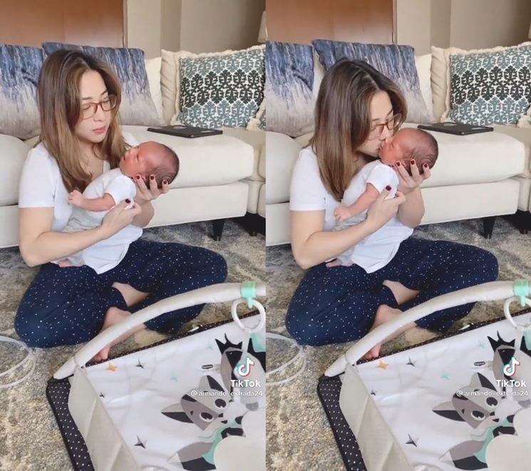 Potret Nikita Willy Momong Baby Izz (tiktok/@armando_extrada24)