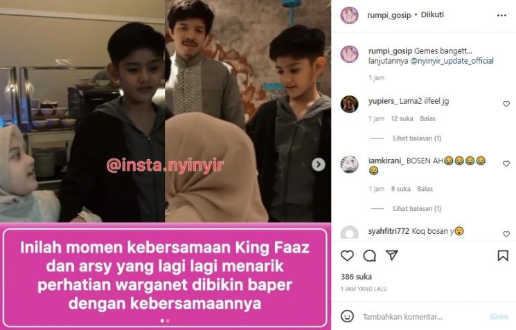 King Faaz dan Arsy Hermansyah. (Instagram)