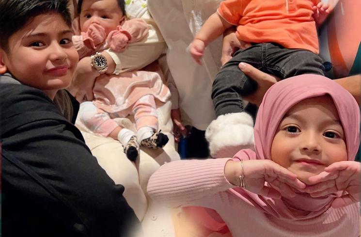 Potret Queen Eijaz Adik King Faaz saat Pakai Jilbab. (Instagram/@fairuzarafiq)