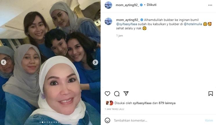 Adik Ayu Ting Ting dikabarkan hamil. (Instagram/mom_ayting92_)