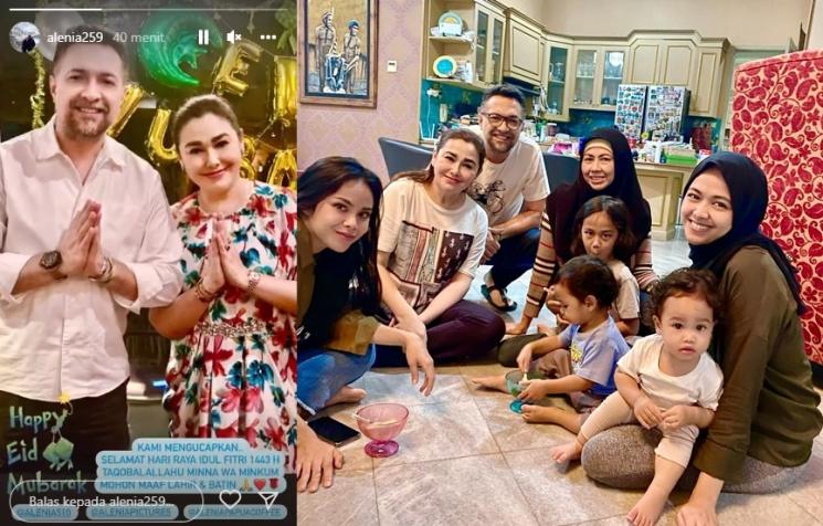 Artis Temani Pasangan Lebaran Meski Beda Agama (Instagram/@alenia259)