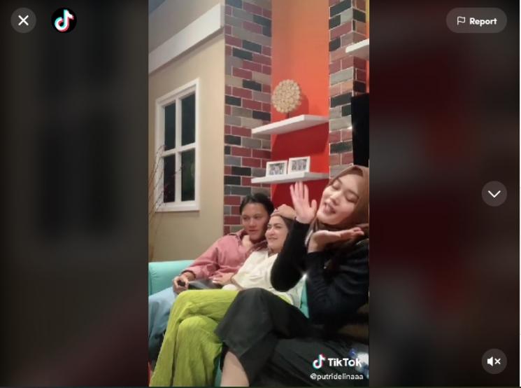 Putri Delina bongkar gaya pacaran Rizky Febian dan Mahalini. (TikTok)