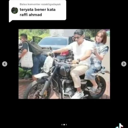 Amanda Manopo Pakai Motor Bekas Kado Ultah Billy Syahputra. (TikTok)