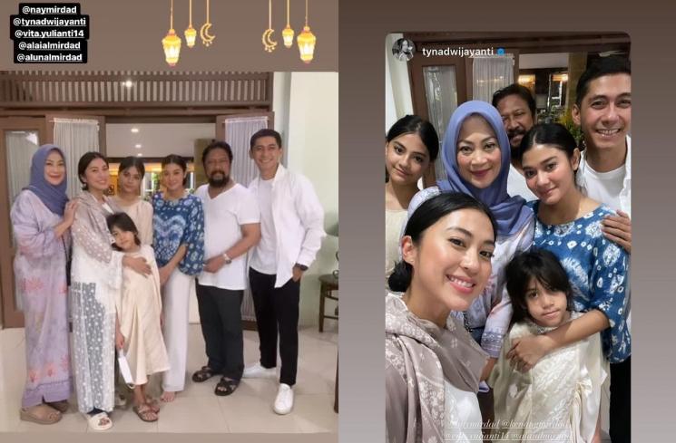 Artis Lebaran Bareng Mantan (Instagram/@kenangmirdad/@tynadwijayanti)