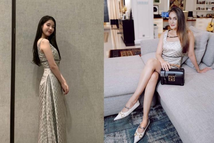 Momen Luna Maya Kembaran Baju dengan Artis Korea. (Instagram/fashionlunamaya)