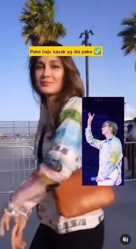 Momen Luna Maya Kembaran Baju dengan Artis Korea. (Instagram/artis.indo_hits)