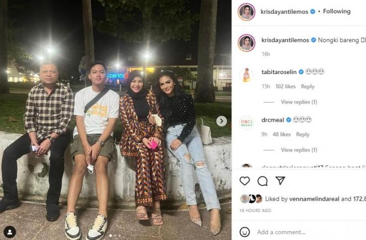 Raul Lemos, Azriel Hermansyah, Aurel Hermansyah dan Krisdayanti (instagram.com)