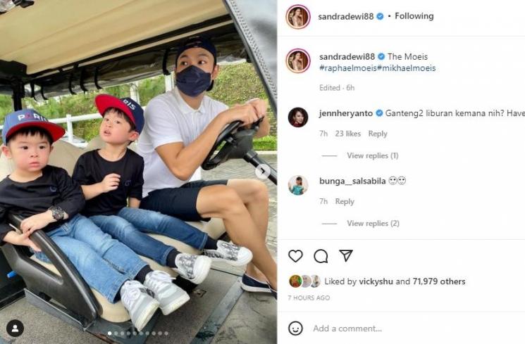 Suami dan kedua anak Sandra Dewi (instagram.com)