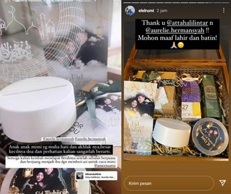 Hampers Lebaran Seleb (Instagram/@krisdayantilemos/@elelrumi)