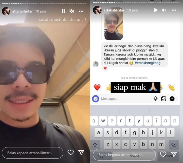 Atta Halilintar klarifikasi video salat di jalanan. (Instagram/@attahalilintar)